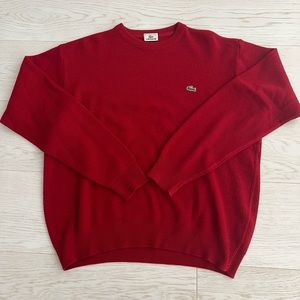 Vintage bright red women’s Lacoste crew neck (size 3, medium equivalent)